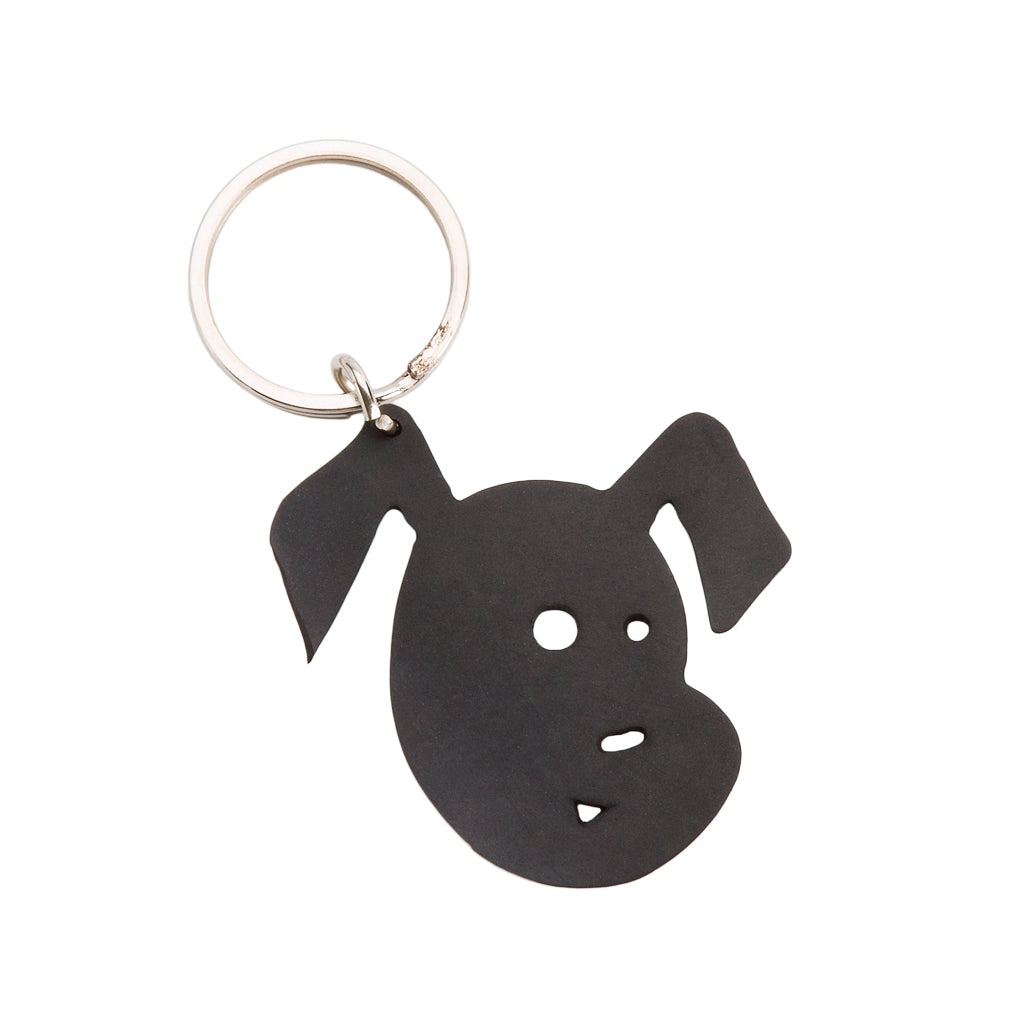 Bubba Recycled Rubber Dog Vegan Keyring