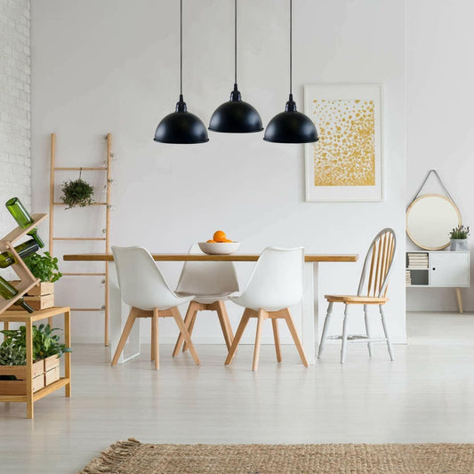 Industrial Adjustable 3 Head Black Pendant Light ~5268-0