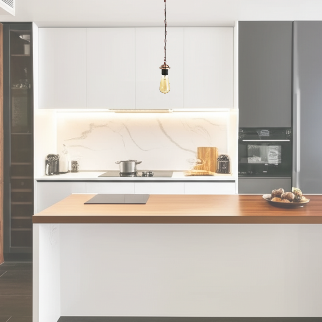 Copper Metal Ceiling E27 Lamp Holder Pendant Light With Chain~1776-0