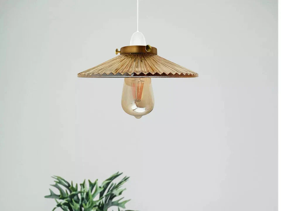 Industrial Style Lampshades Amber Glass Ceiling Pendant Light~2179-0